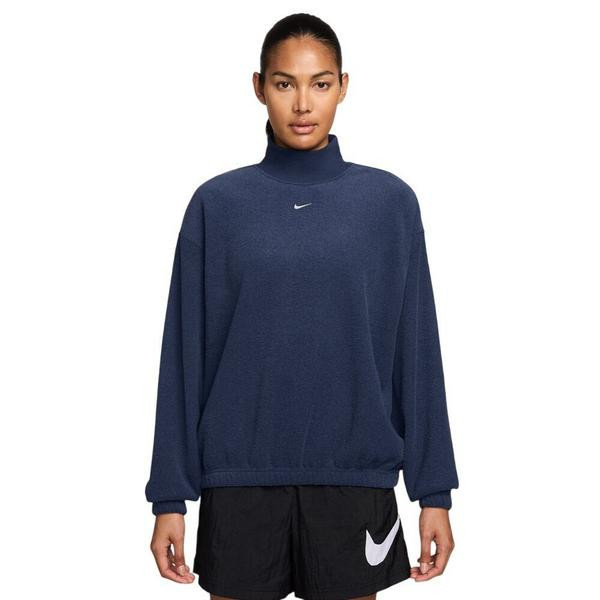 Women's Nike Sportswear Phoenix Plush Long Sleeve T-Shirt XLarge Midnight Navy/Sail | Scheels Sports
