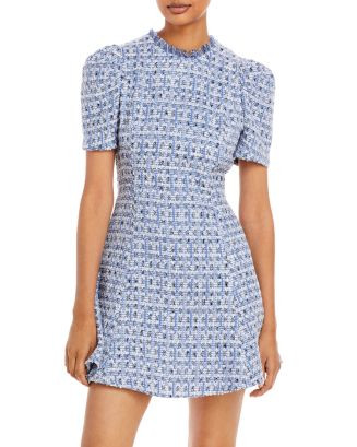 AQUA Tweed Puff Sleeve Dress - 100% Exclusive Women - Bloomingdale's | Bloomingdale's (US)