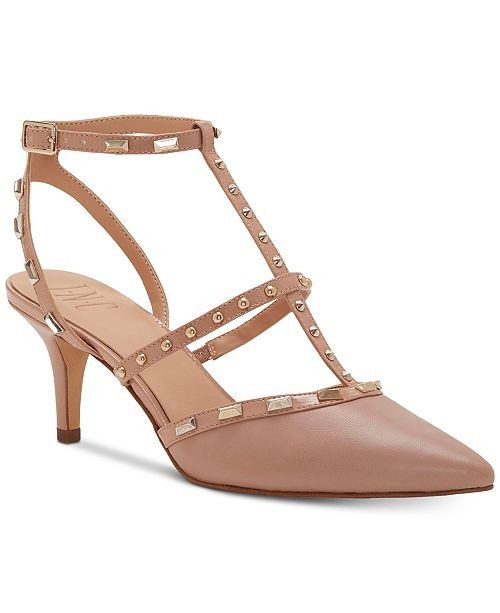 INC International Concepts I.N.C. Carma Pointed Toe Studded Kitten Heel Pumps, Created for Macy's... | Macys (US)