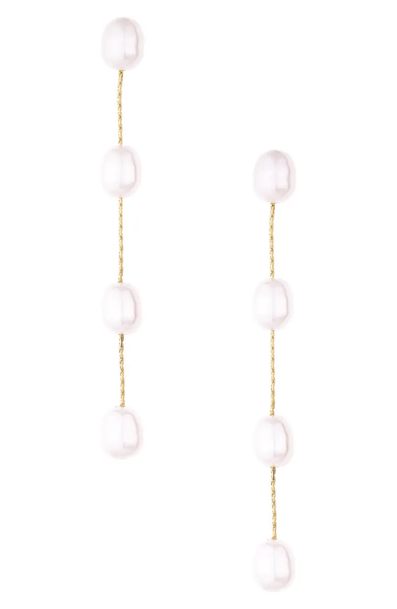 Ettika Imitation Pearl Linear Drop Earrings | Nordstromrack | Nordstrom Rack
