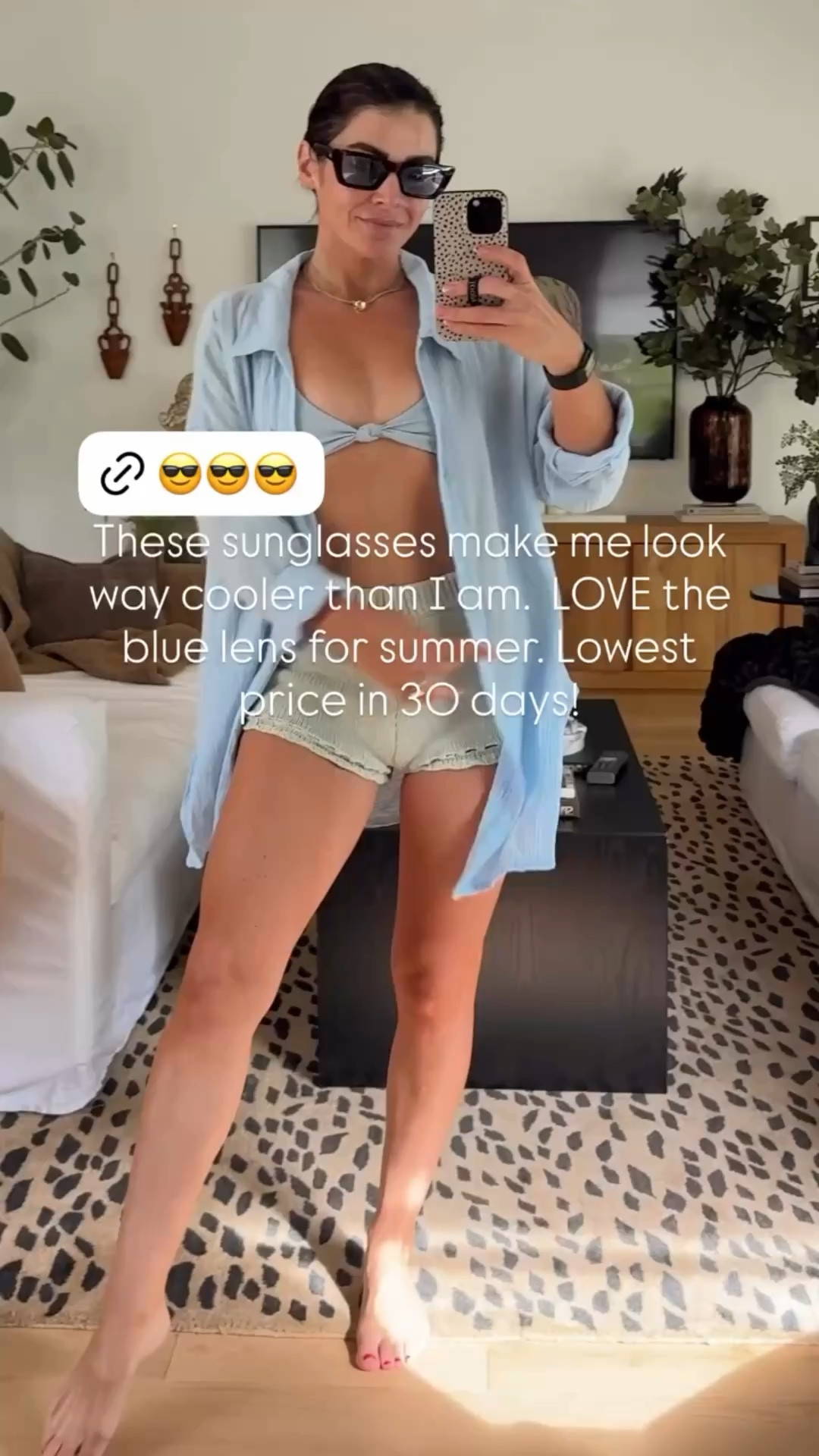 These sunglasses make me look way cooler than I am.  LOVE the blue lens for summer. Lowest price in 30 days!