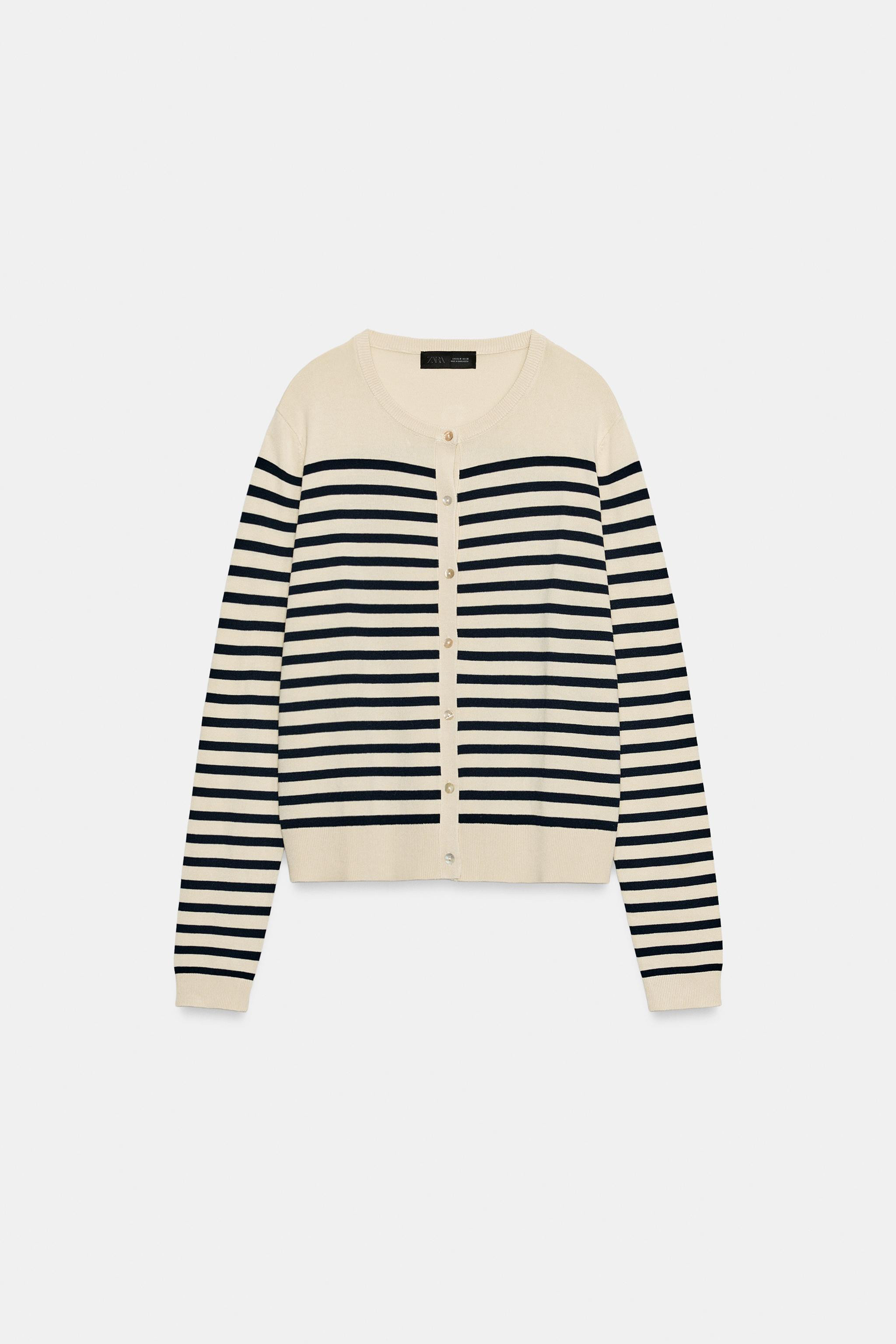 STRIPED KNIT CARDIGAN | Zara DE