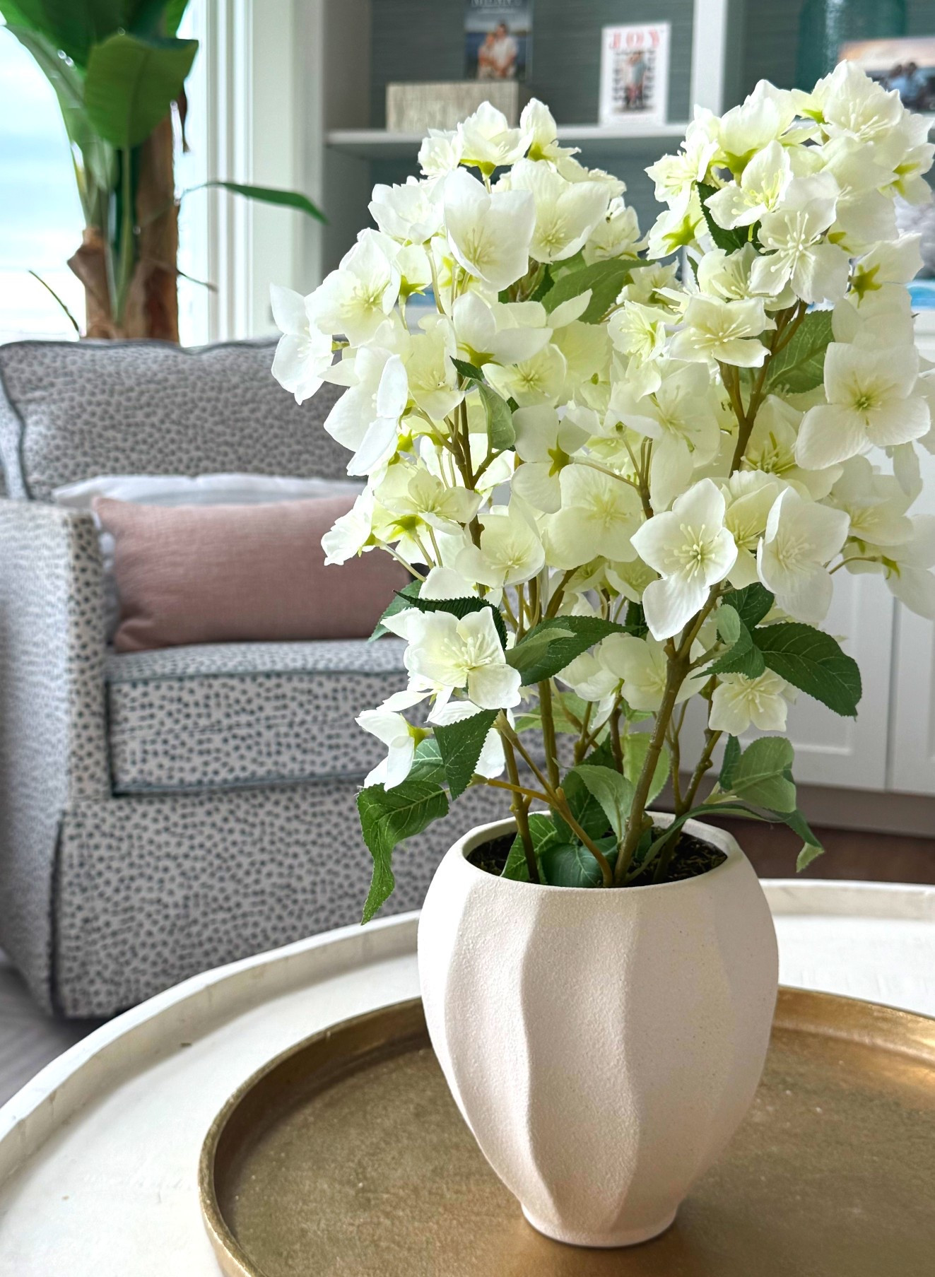 Soft neutrals from Target 🤍 Loving this new cream hydrangea arrangement for an easy, elevated look. 

#LTKFindsUnder50 #LTKHome #LTKSeasonal