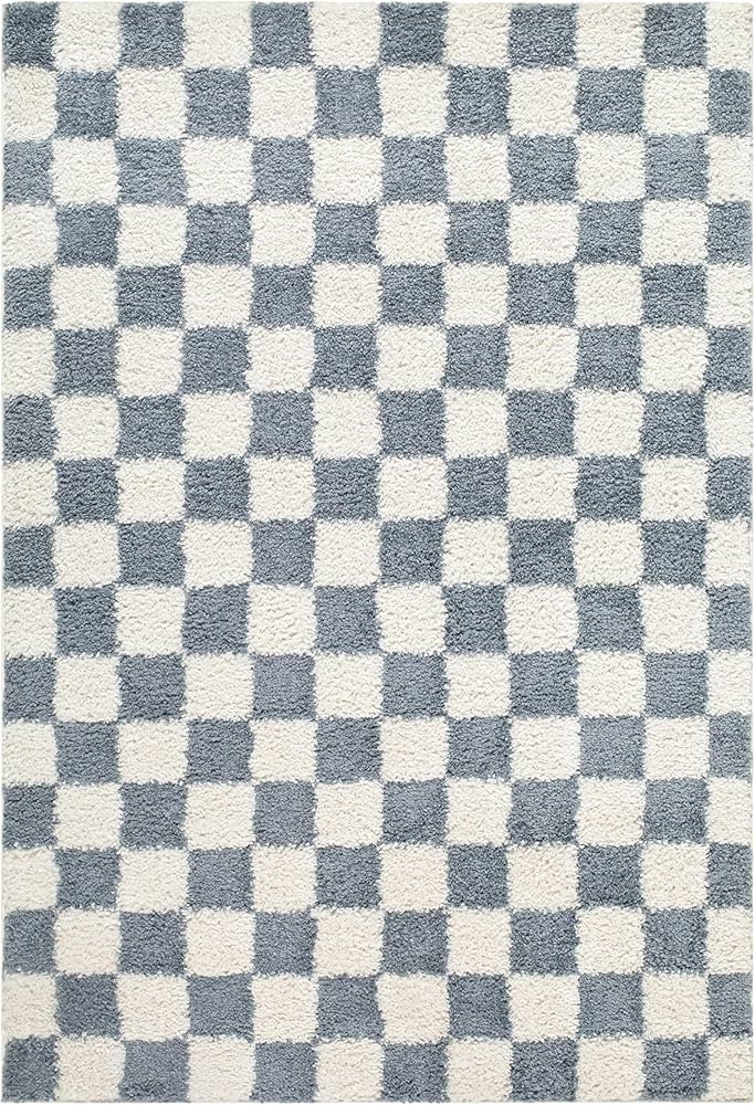 Hauteloom Monteagudo Area Rug - Checkered Checkerboard Geometric Square - Contemporary Modern Min... | Amazon (US)