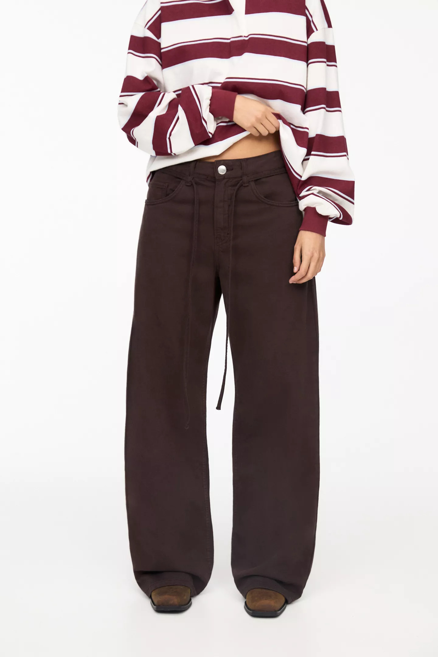 Brown baggy jeans | PULL and BEAR UK