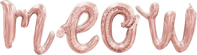 Cursive Script Letter Balloons - MEOW 16" Inch Alphabet Letters Foil Mylar Balloon Birthday Party... | Amazon (US)