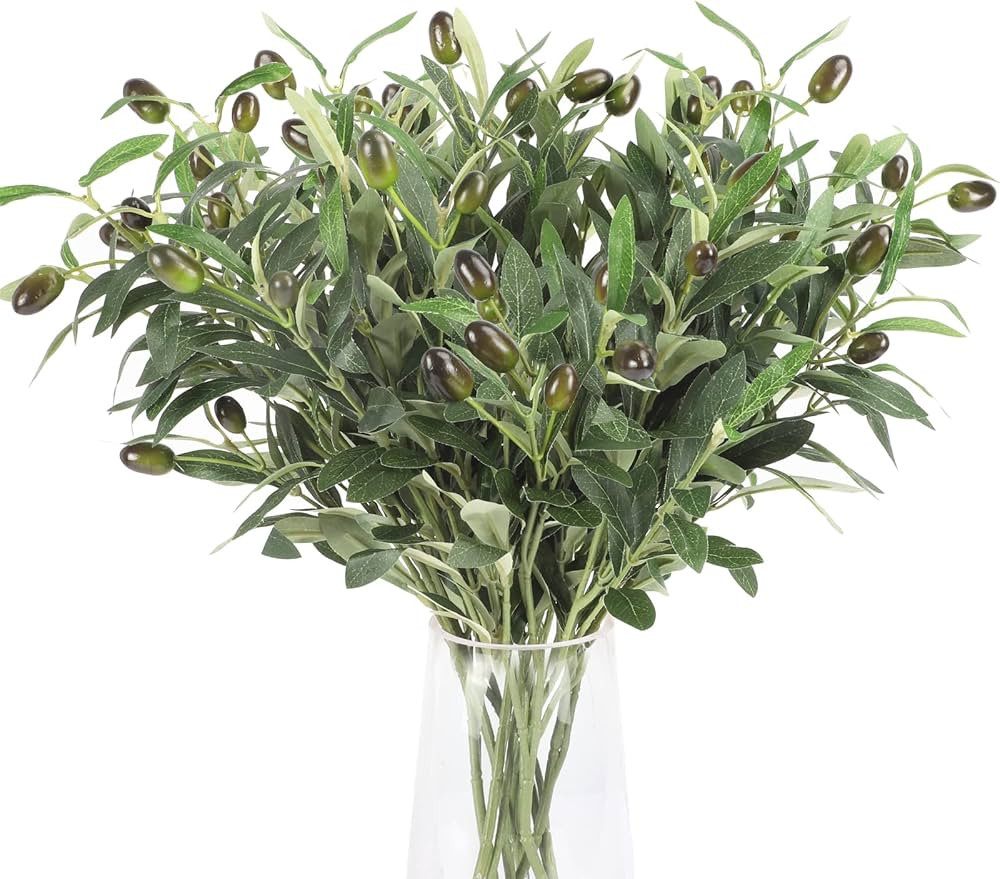 JPSOR 8pcs Artificial Olive Branches for Vases Greenery Stems Faux Olive Branches Garland Artific... | Amazon (CA)