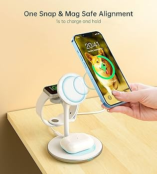 3 in 1 Wireless Charging Station for Apple Devices, 15W Fast Wireless Mag-Safe Charger Stand with... | Amazon (US)