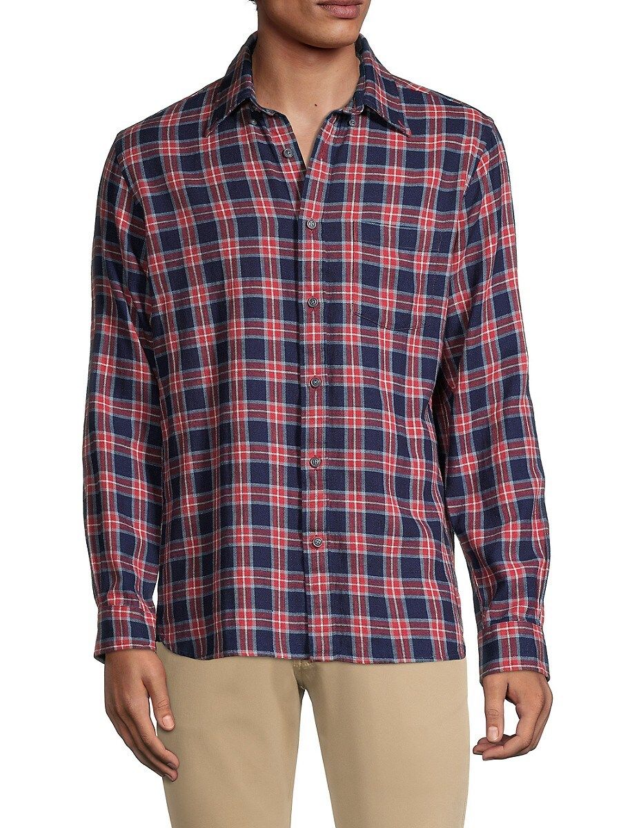 Brooks Brothers Men's Plaid Shirt - Blue - Size M | Saks Fifth Avenue OFF 5TH