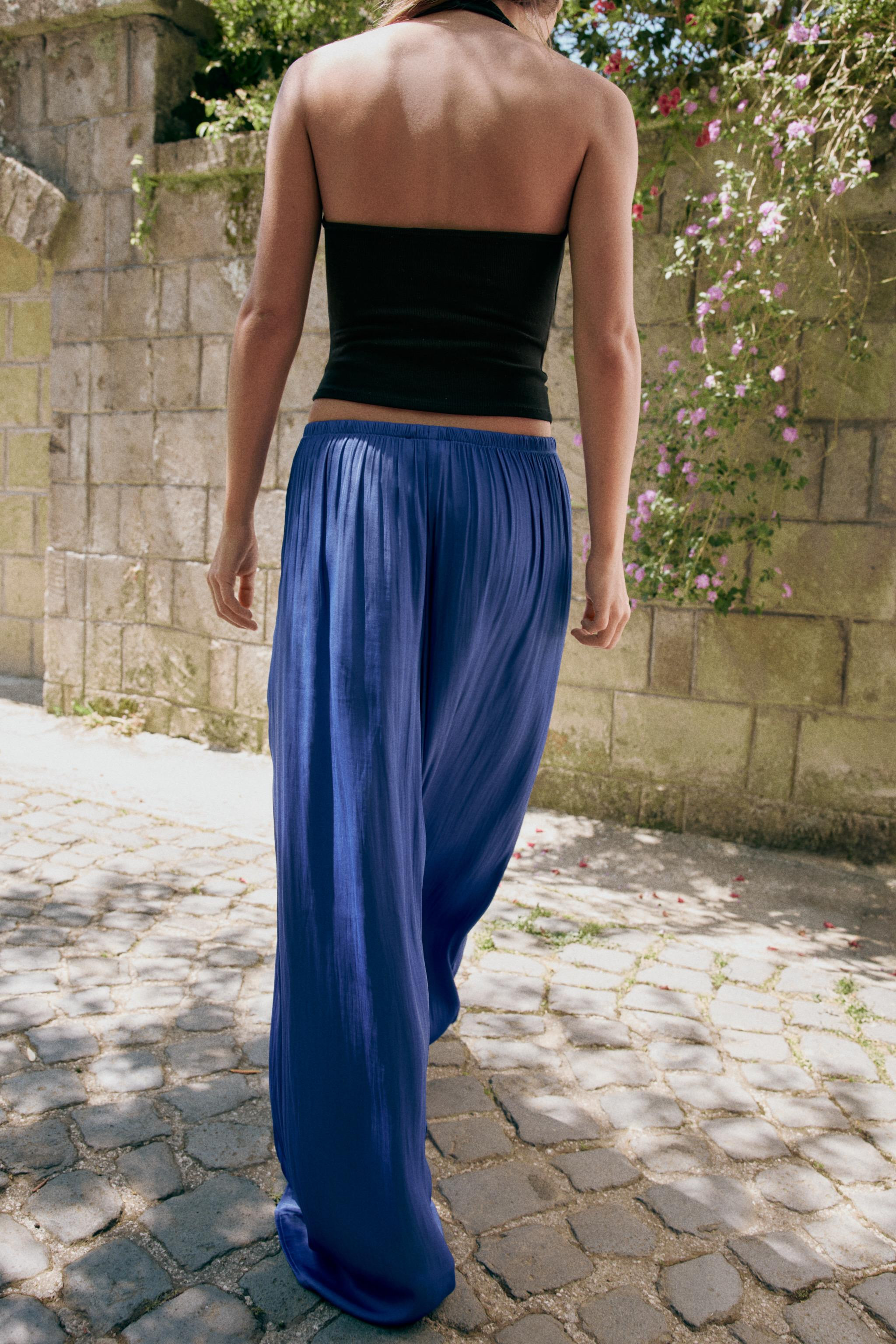 FLOWY PALAZZO PANTS | Zara US