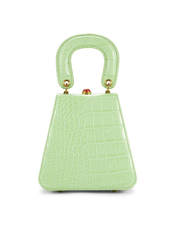 Kenny Croc-Embossed Leather Top Handle Bag | Saks Fifth Avenue OFF 5TH