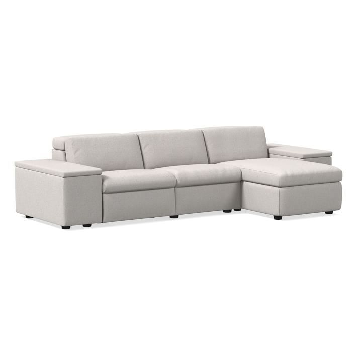 Enzo 3-Piece Reclining Chaise Sectional w/ Storage (108") | West Elm (US)