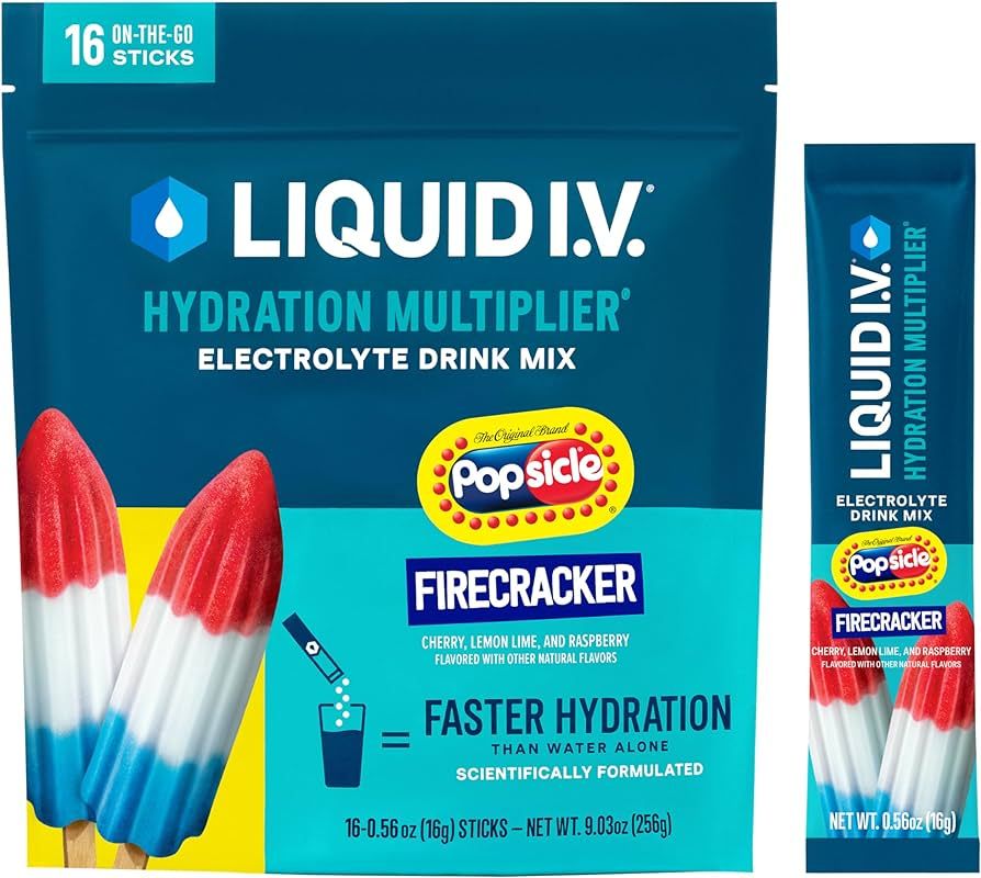 Liquid I.V. Hydration Multiplier - Firecracker - Hydration Powder Packets | Electrolyte Powder Dr... | Amazon (US)