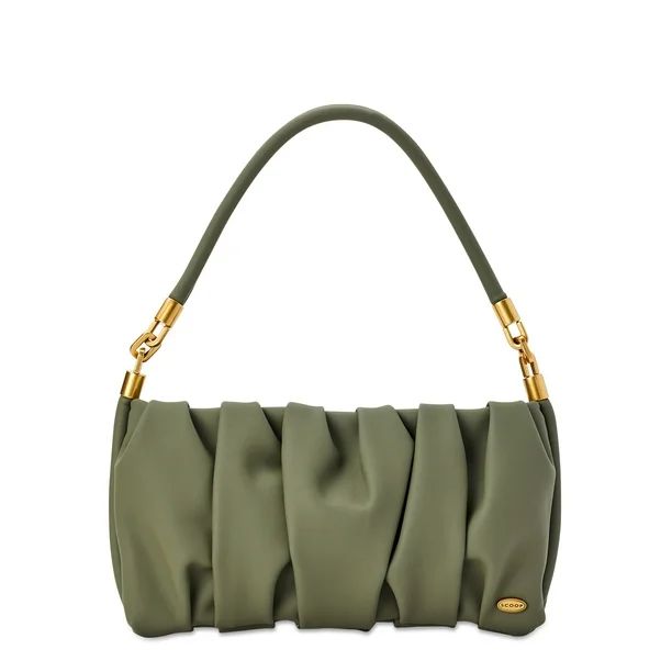 Scoop Women's Ruched Shoulder Bag Green - Walmart.com | Walmart (US)