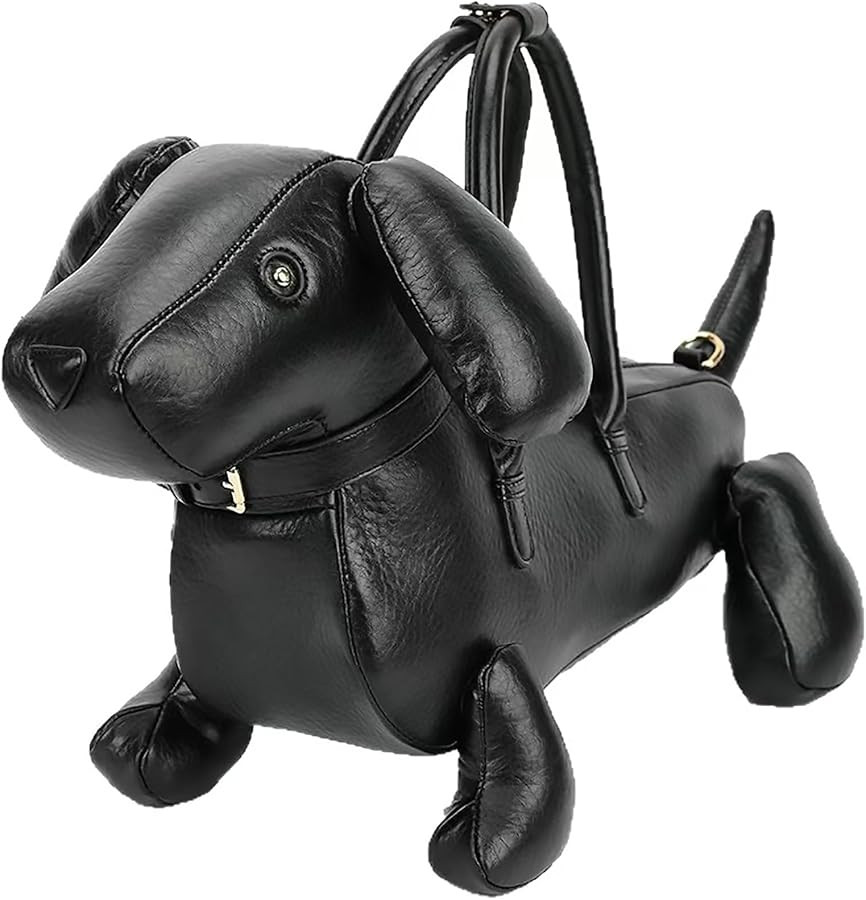 Women PU Leather Unique Novelty Dog Shaped Crossbody Shoulder Bag Handbag Purse | Amazon (US)
