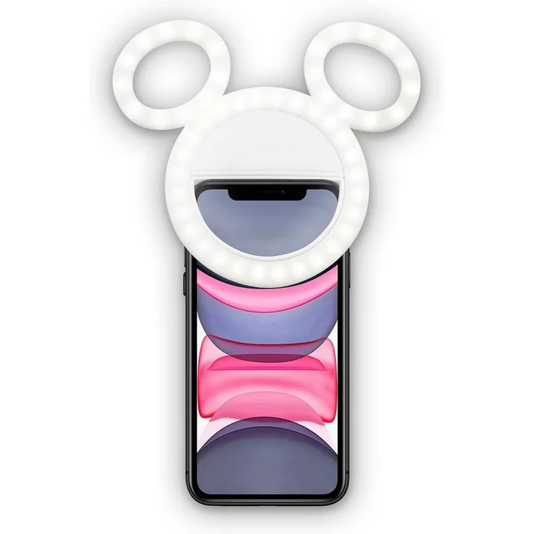 Disney Mickey Mouse Ring Light Selfie Clip On Light for Smartphone White - Walmart.com | Walmart (US)