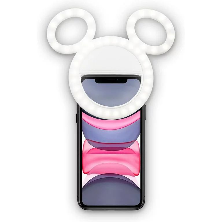 Disney Mickey Mouse Ring Light Selfie Clip On Light for Smartphone White - Walmart.com | Walmart (US)