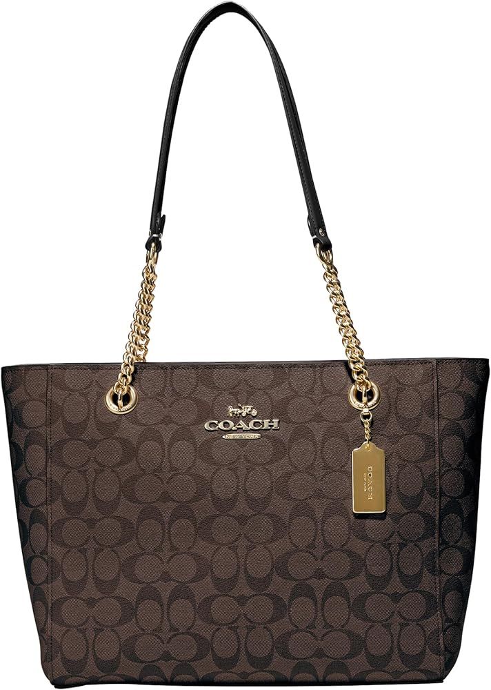 COACH Women's Cammie Leather Chain Tote | Amazon (US)