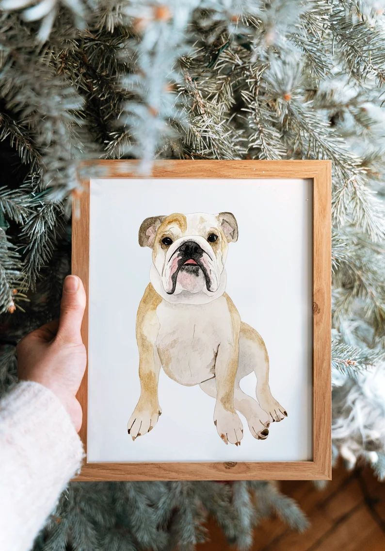 Gift Certificate Custom Watercolor Dog Pet Portrait Christmas | Etsy | Etsy (US)
