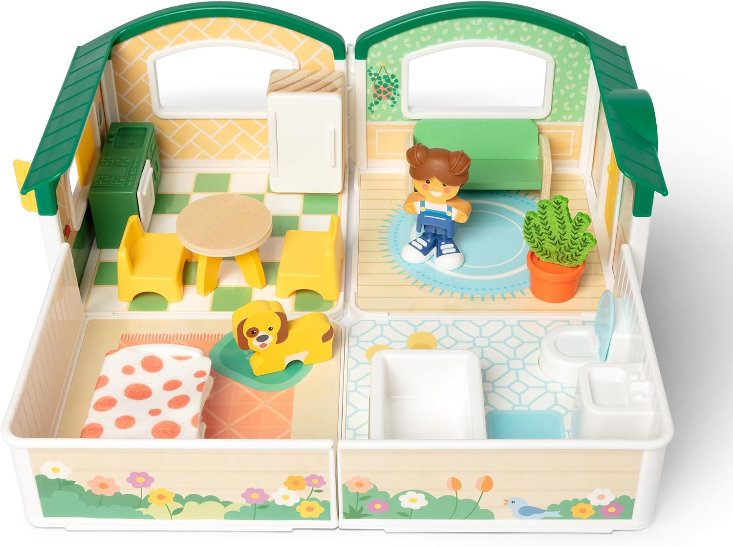 Melissa & Doug Cheery Lane Modular Play House & Figures, Wooden Play Set | Amazon (US)