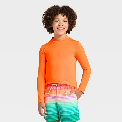 Boys' Rash Guard Tops - Cat & Jack™ Orange XS | Target