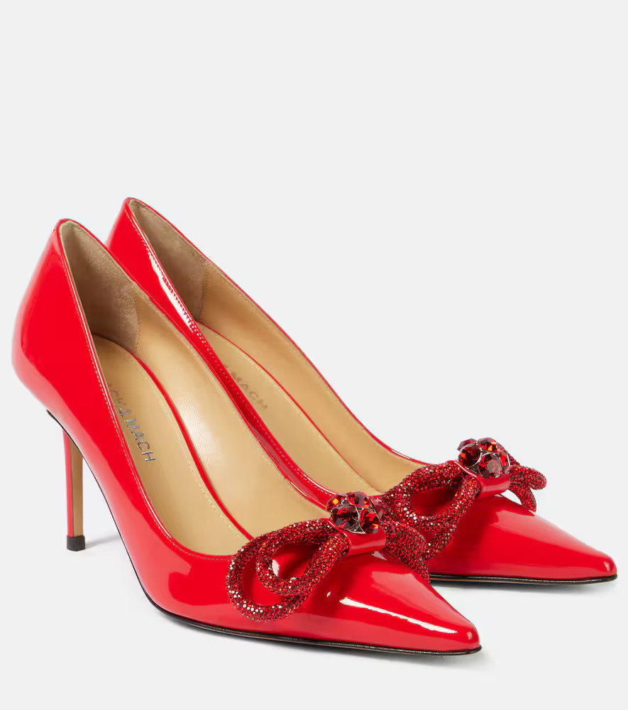 Mach & Mach 85 bow-detail patent leather pumps | Mytheresa (US/CA)