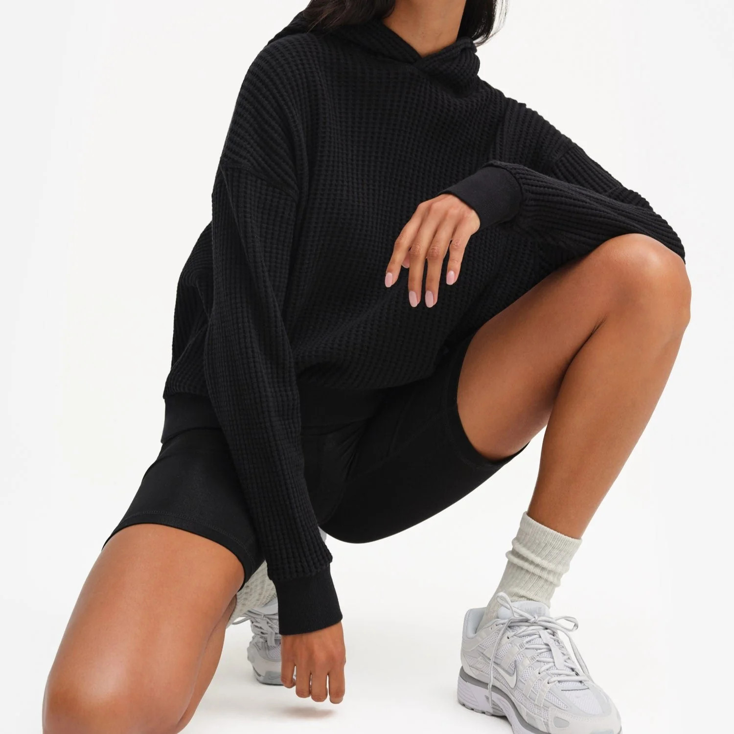 Organic Waffle Relaxed Hoodie | MATE The Label