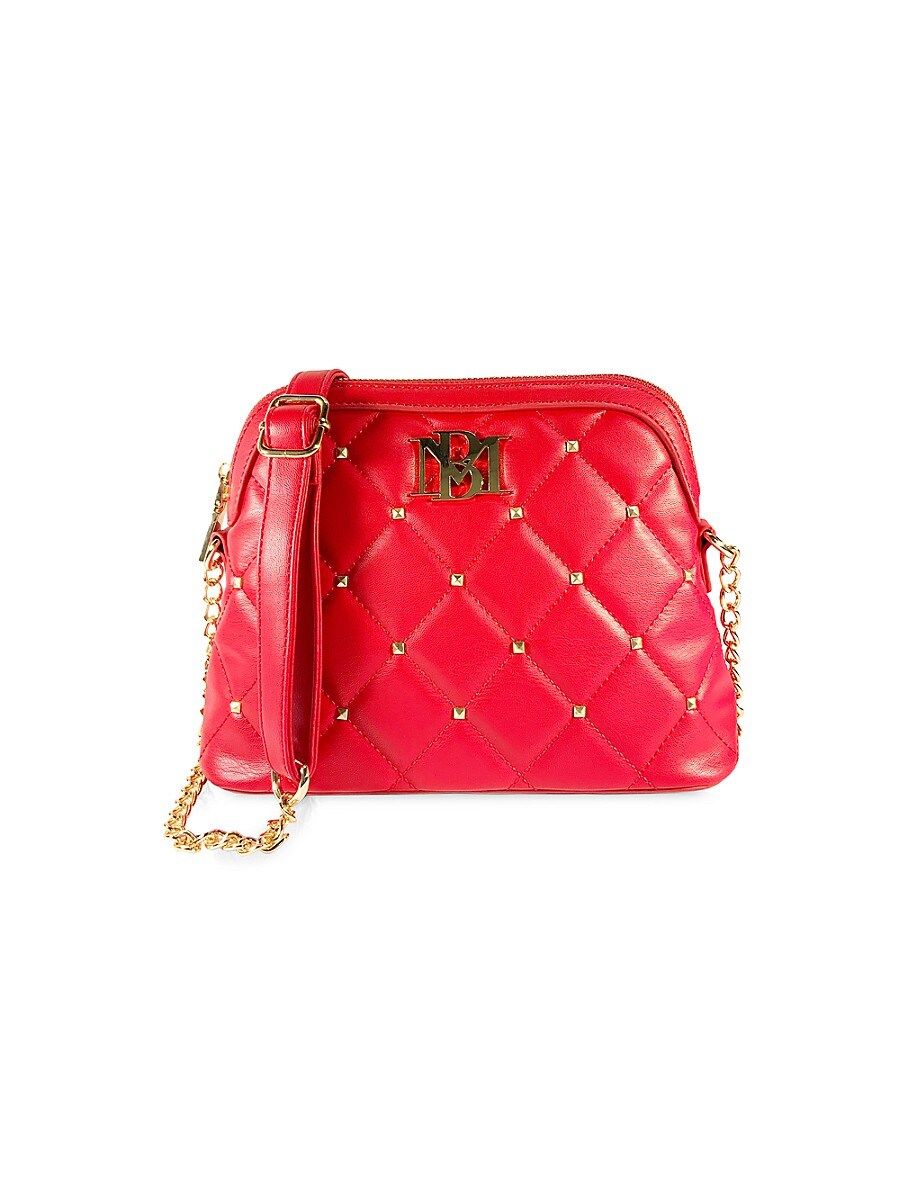 Badgley Mischka Women's Faux-Leather Quilted Dome Crossbody Bag - Red | Saks Fifth Avenue OFF 5TH (Pmt risk)