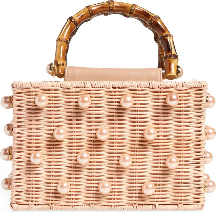 Chloe Imitation Pearl Rattan Bag | Nordstrom