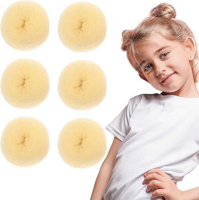 Styla Hair Small Donut Bun Maker for Kids' Ballet Buns, Sock Buns, and Easy Hairstyling (6pc Blon... | Amazon (US)