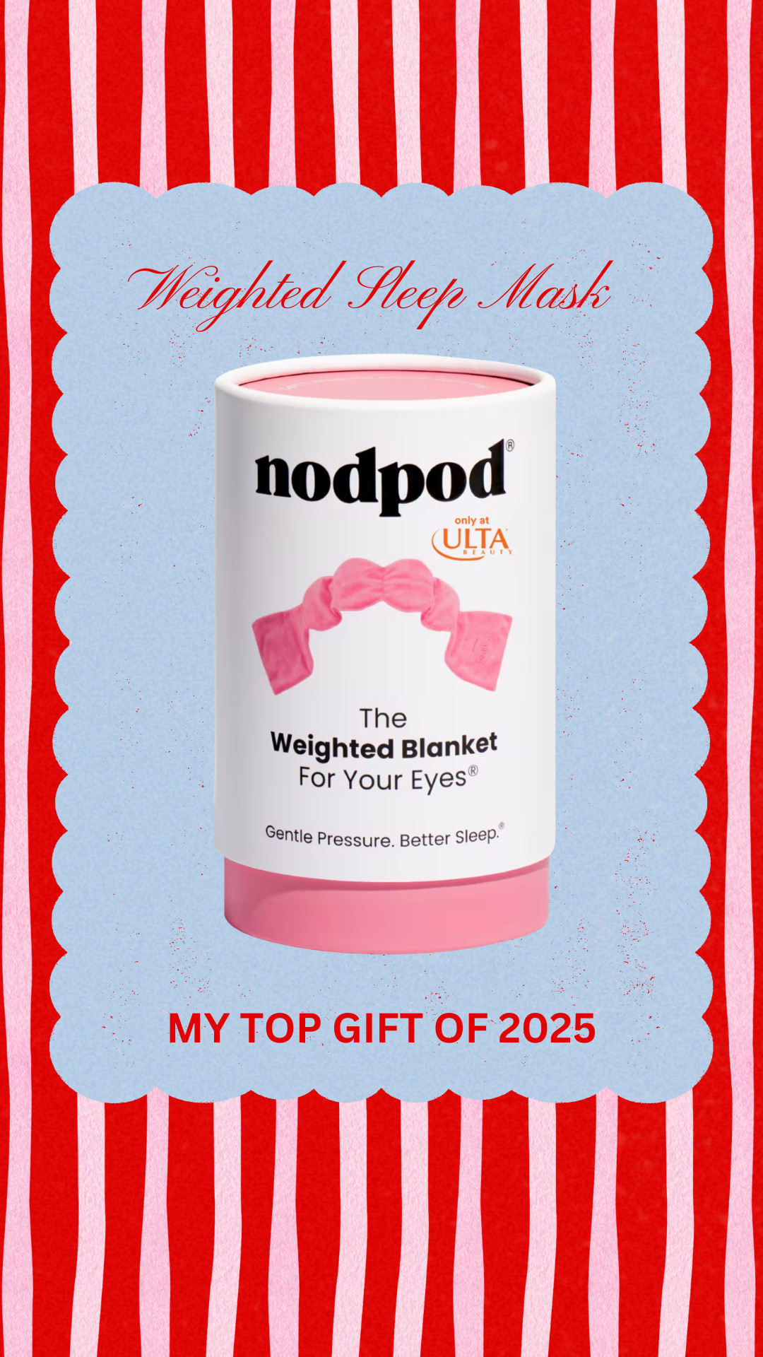 this is my go to gift year round - weighted sleep mask from nodpod, I sleep with mine every single night!! 😴❤️ // sleep better, wellness, weighted blanket 

 #LTKHome #LTKFindsUnder50 #LTKBeauty
