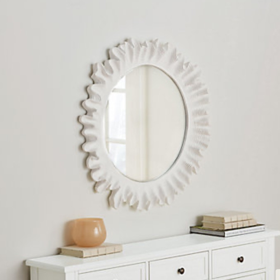 White wall mirrors 

Coastal wall mirrors, grand millennial wall mirrors, nursery wall mirror, dresser mirror, console table mirror, bedroom mirrors, white round mirror, pink wall mirror, pink mirror, white mirrors, trending mirrors 