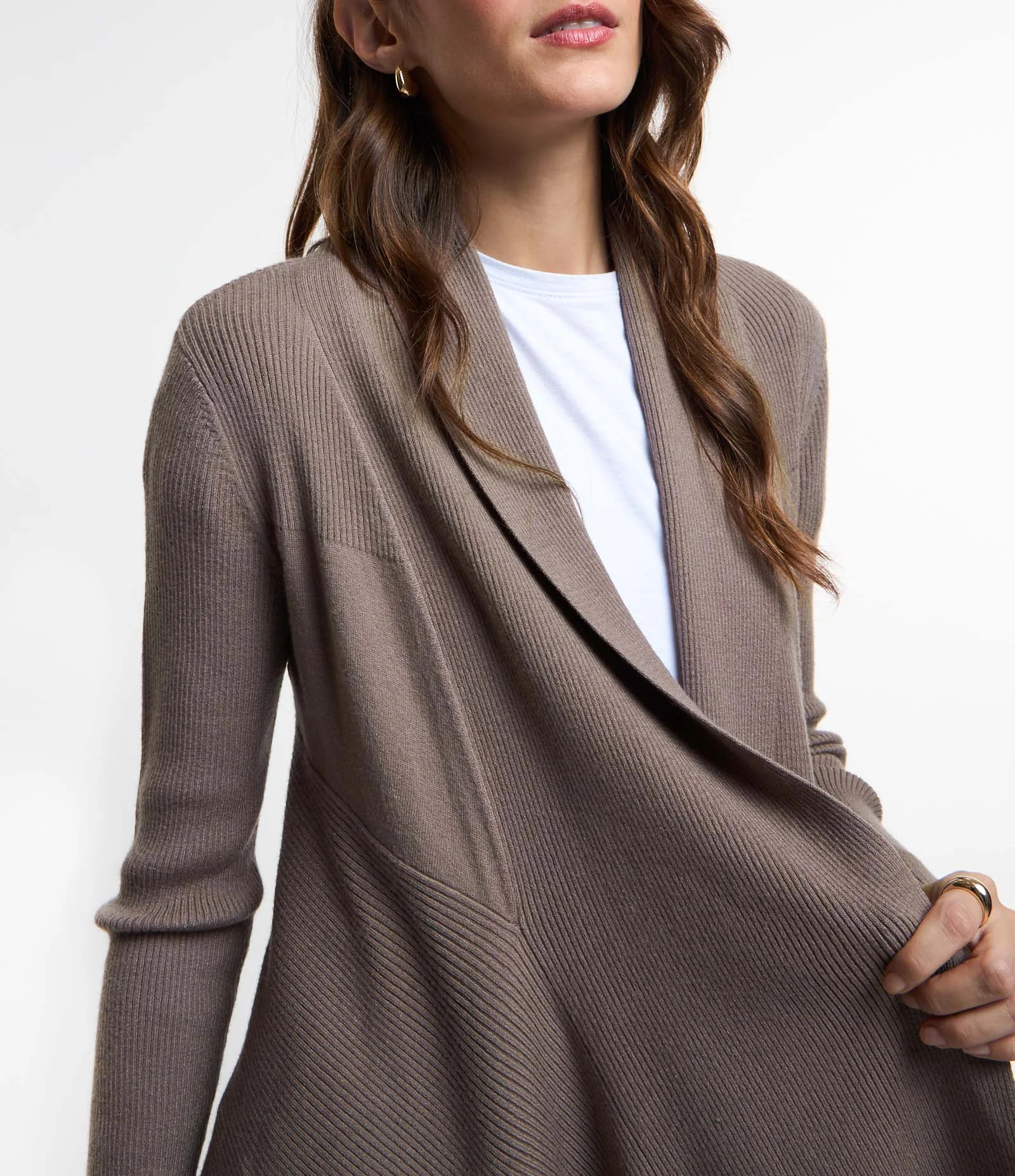 Cardigan Alongado em Tricô Texturizado com Abertura Total Preto - Lojas Renner | Renner (BR)