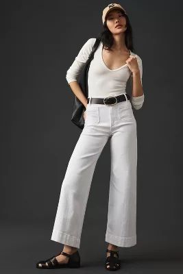 The Denim Colette Cropped Wide-Leg Jeans | Anthropologie (US)