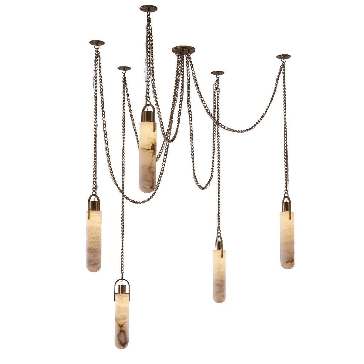 5 Light Brass LED Cluster Pendant | Wayfair North America