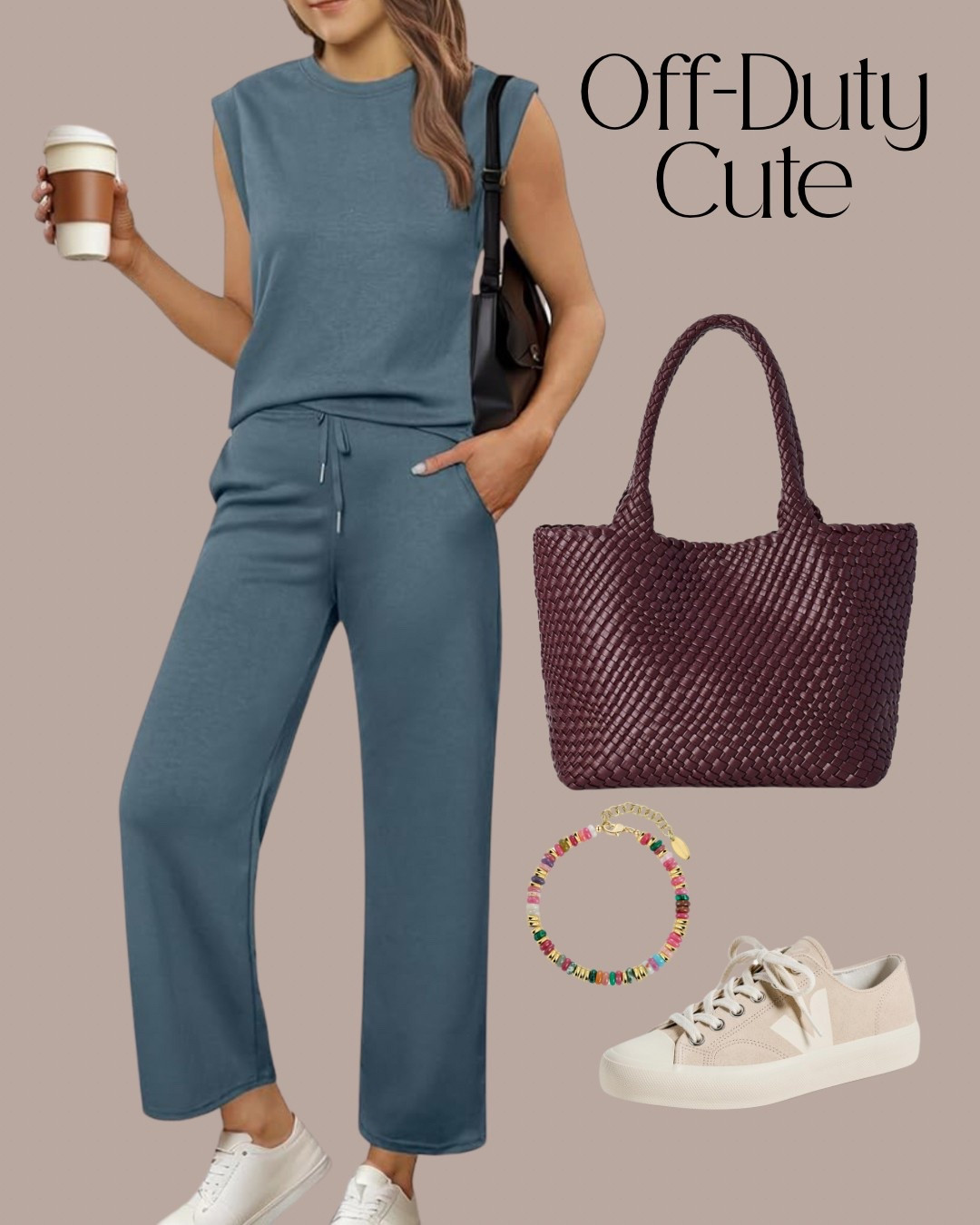 Off-Duty Cute: The Outfit I Wear on
Repeat ✨

Whether I'm running errands, grabbing an iced coffee, or heading to the airport, this Amazon look is my go-to. The two-piece set is under $25 (yes, really!)-so comfy, so flattering, and I already want it in every color. I paired it with my favorite comfy sneakers, a colorful bracelet for a fun pop, and a summer-ready tote that's honestly a must-have. Every piece is Amazon and every piece is worth it.


#amazonfinds #offdutycute #errandoutfit #travelstyle #casualootd #Itkunder50 #Itkamazon

#LTKSummerEdit #LTKOver40 #LTKTravel