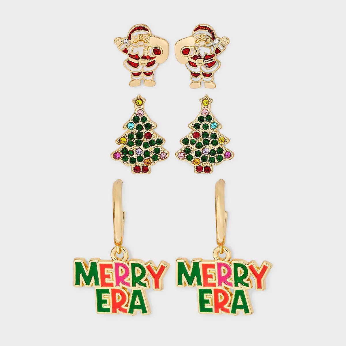 SUGARFIX by BaubleBar Feeling Festive Stud Earring Set 3pc - Multi-Colored | Target