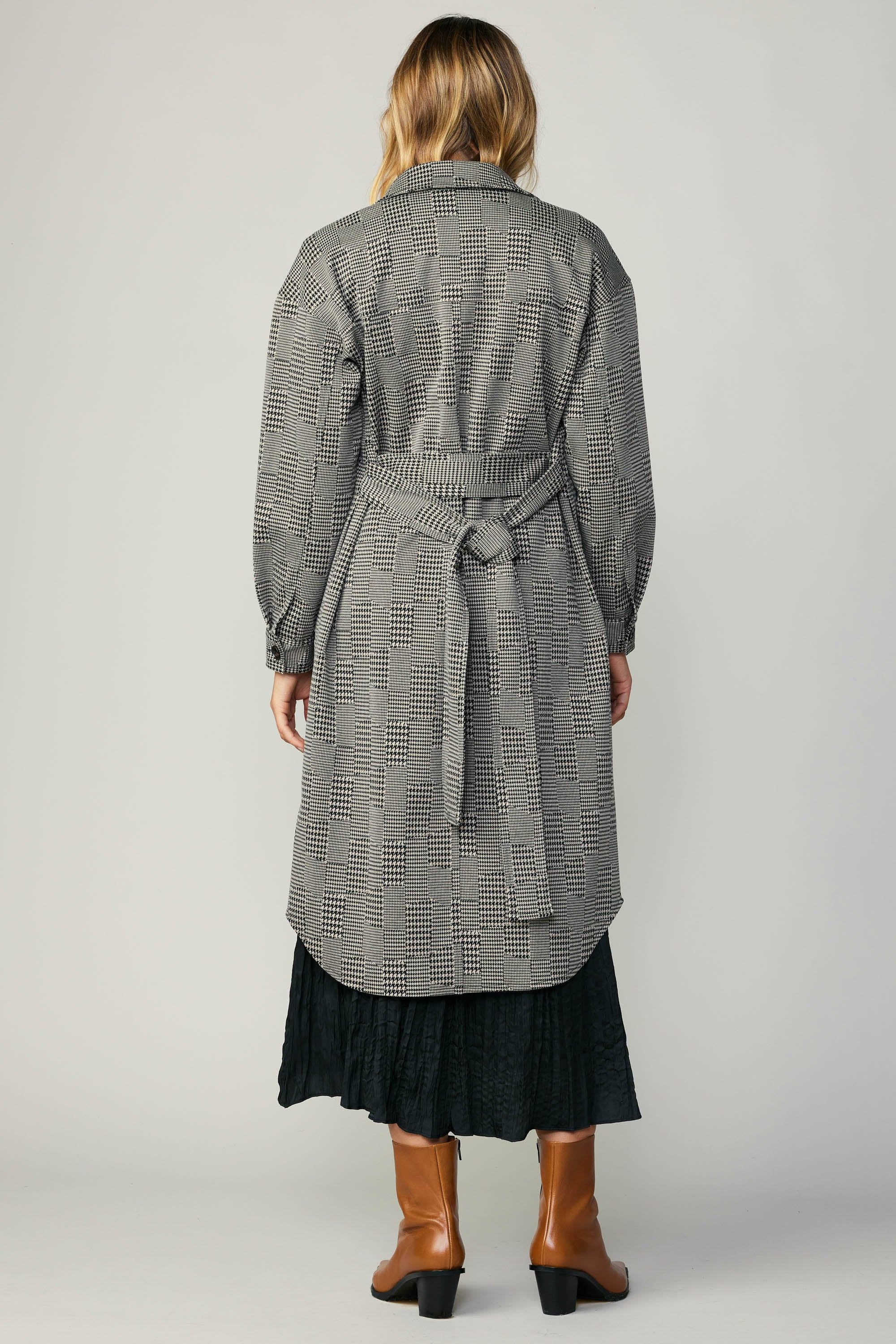 Houndstooth
Long
Shacket
Coat | Current Air