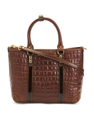 Made In Italy Leather Tote | TJ Maxx