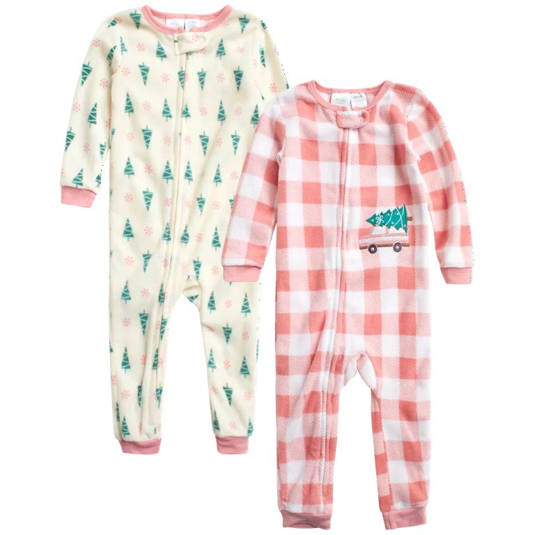 Koala Baby Girls' Blanket Sleeper - 2 Pack Fleece Sleep n Play Bodysuit Pajamas (Infant/Toddler) | Walmart (US)