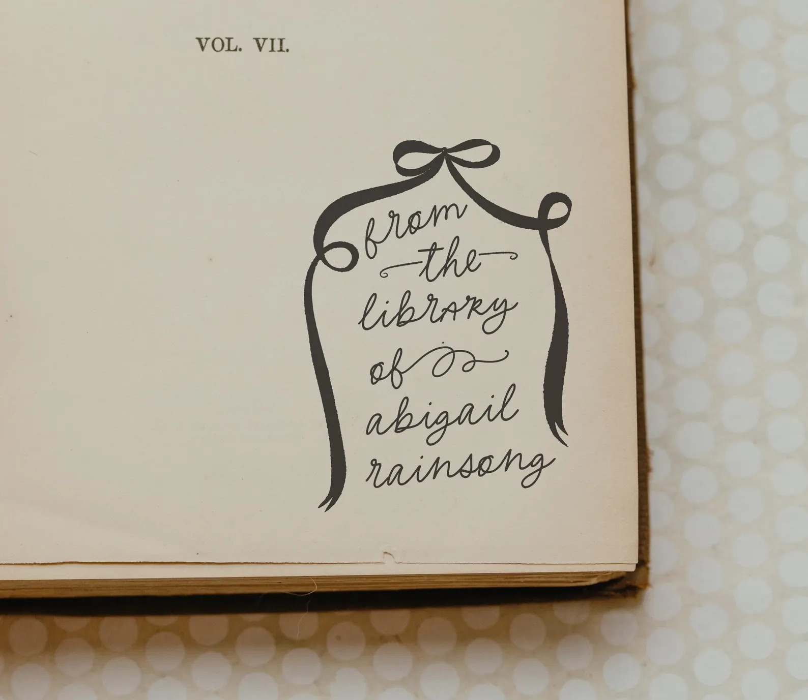 Bow Book Stamp, Ex Libris Stamp, Coquette Cutesy Bow Library Stamp, This Book Belongs To, Persona... | Etsy (US)