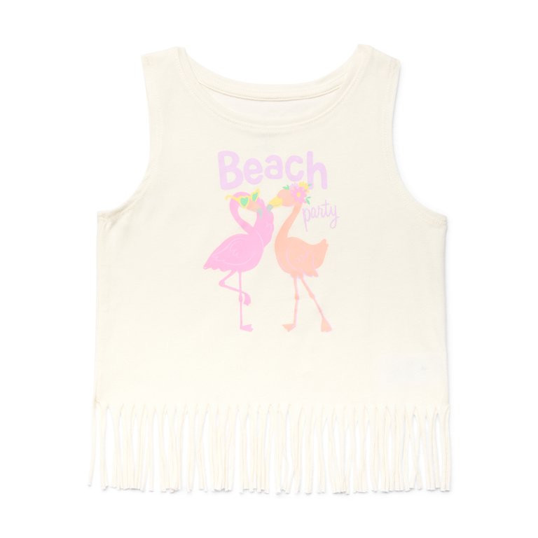 365 Kids by Garanimals Girls Fringe Tank, Sizes 4-10 | Walmart (US)