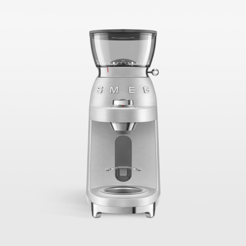 SMEG Professional Stainless Steel Coffee Grinder | Crate & Barrel | Crate & Barrel