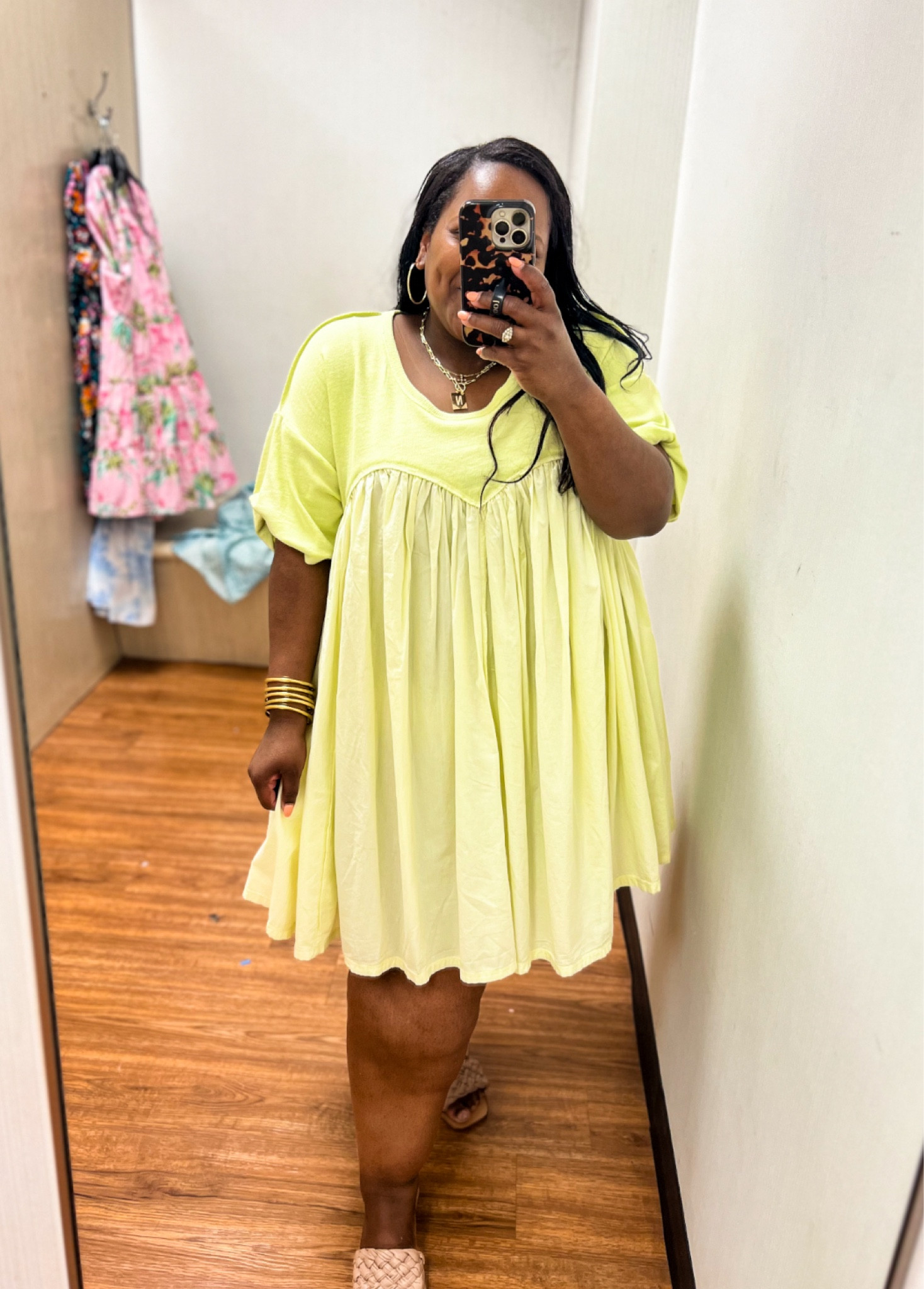 Love a nice comfy dress from Free People. Wearing the size large. The perfect lime green color for Summer. 

#LTKMidsize #LTKSaleAlert #LTKFindsUnder100
