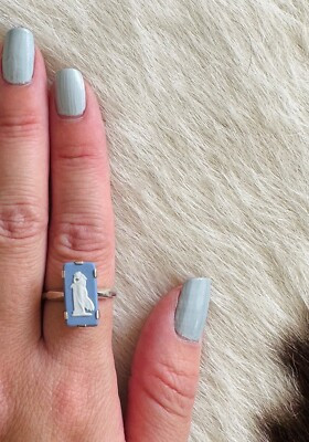 Vintage Wedgwood classic blue Jasperware sterling silver ring | eBay | eBay US