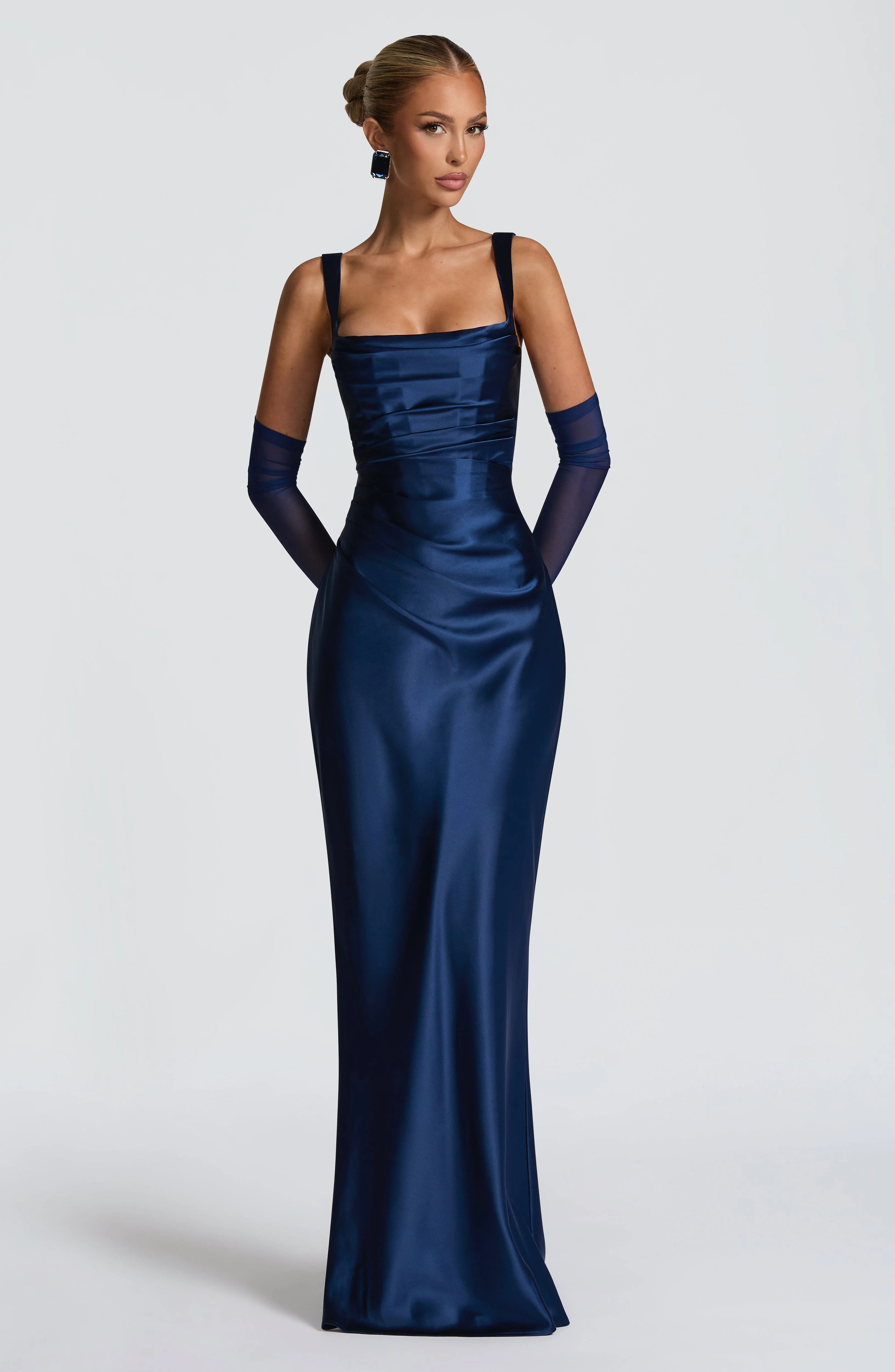 Calanthe Maxi Dress - Navy | Babyboo (global)