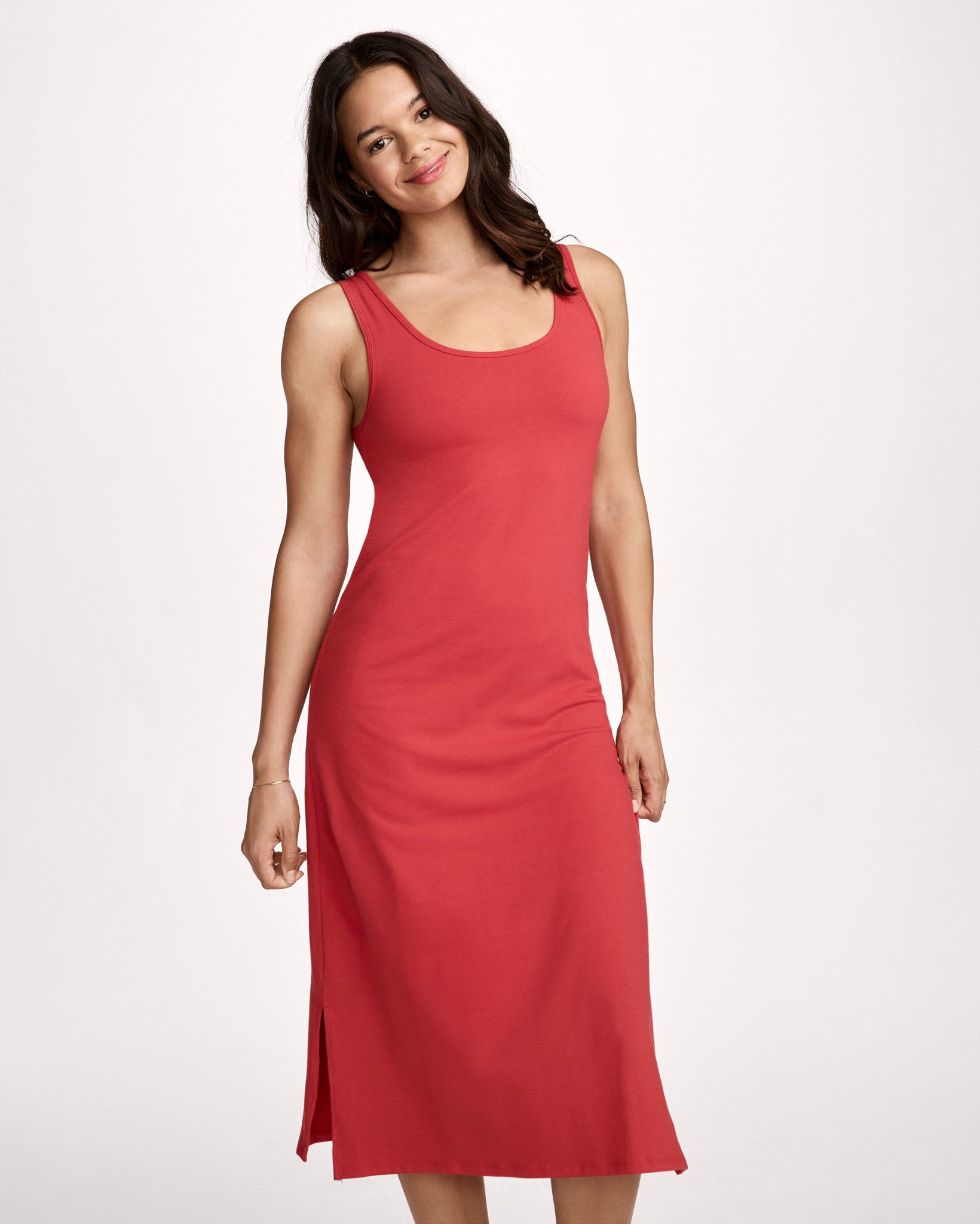 Cotton Stretch Tank Dress With Built-In Bra | Jockey
