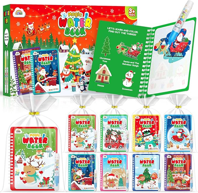 ZMLM 24 Water Coloring Book for Toddlers - Mess Free Water Painting Book,Reusable Magic Paint wit... | Amazon (US)