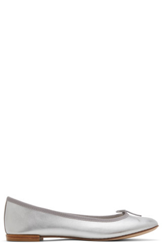Repetto - Silver Cendrillon Ballerina Flats | SSENSE