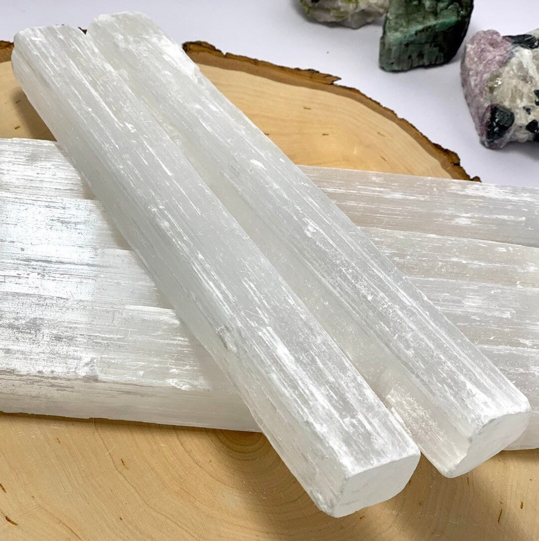 8" Selenite Crystal Wand, Selenite Sticks | Etsy (US)